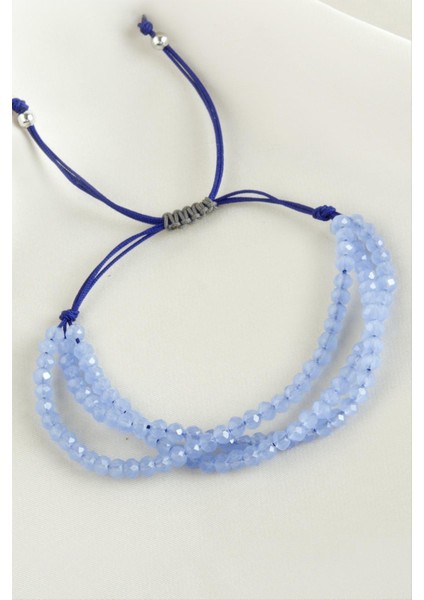 Ds-Derin Üçlü Kristal Bileklik-Açık Mavi