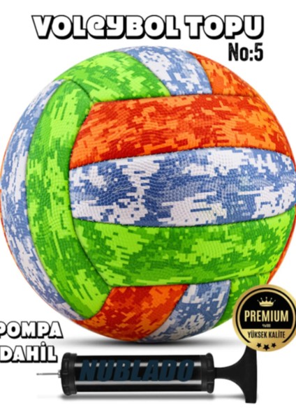 Voleybol Topu Soft Kamuflaj Pompalı Set Yumuşak Dokunuş Volleyball Renkli No:5. indirimleri