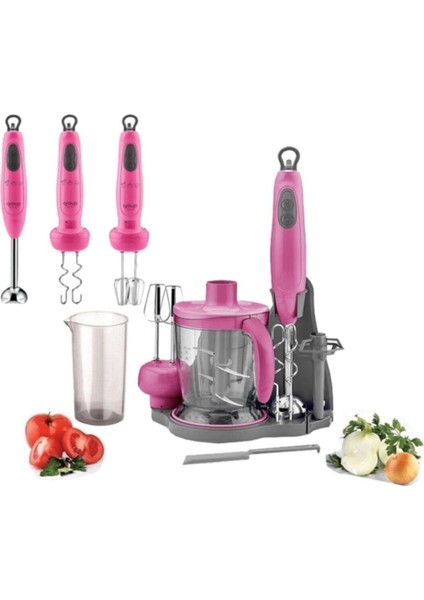 Pembe Çok Amaçlı Blender Seti, Kolay Kullanım ve Temizlik Imkanı
