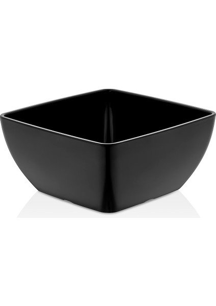 42019.BL - Corona 3'lü Siyah Kare Kase 19X19 Cm, Thermoset Melamin