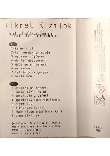 Fikret Kızılok – Not Defterimden fiyatları