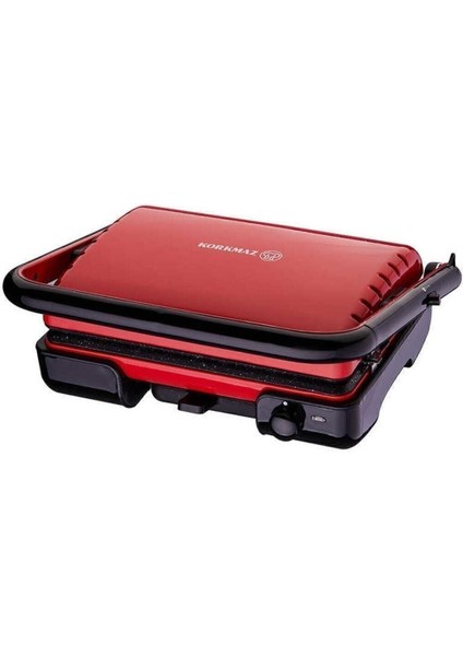 Kırmızı Renkli Tost Makinesi, Kolay Kullanım ve Şık Tasarım