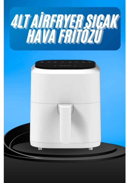 4l Çok Renkli Hava Fritözü, Yağsız ve Pratik Pişirme, Taşınabilir, Uzun Ömürlü