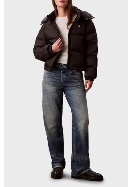 Suya Dayanıklı Boxy Fit Çıkarılabilir Kapüşonlu Şişme Mont LV047D501GUB1 Bayan Mont LV047D501G Ub1 fiyatları