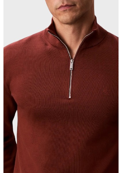 Pamuklu Regular Fit Yarım Fermuarlı Dik Yaka Kazak LV040BM356XWI Erkek Kazak LV040BM356 Xwı fırsatları