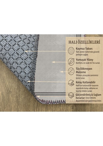 Gri Siyah Çizgili Halı – Süpürgeyle Kolay Temizlenen Dekoratif Halı indirimleri
