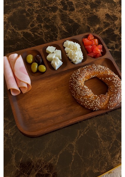Oaklin Ahşap ( 1.sınıf Kalite Kayın Ağacı ) Servis Tabağı, Sunum Tabağı, Kahvaltı Tabağı 32X24CM