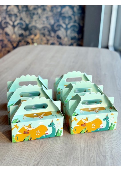 Dinazor Kutusu 25 'li El Tutmalı Çanta Doğum Günü Hediye Kutusu Pasta Kutusu indirimleri