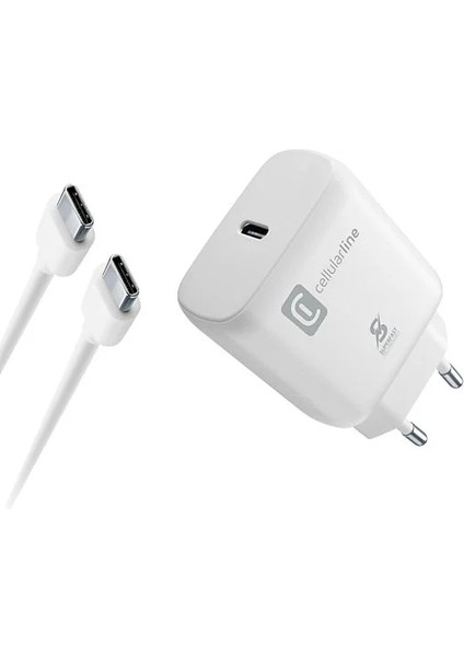 Cellularlıne Samsung Super Fast Charge Pd 25W Şarj Kiti Adaptör + Kablo Beyaz fiyatları