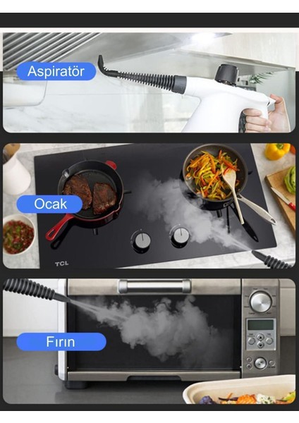 El Tipi Buharlı Temizleyici Beyaz, Pratik ve Güçlü Temizlik Aracı modelleri
