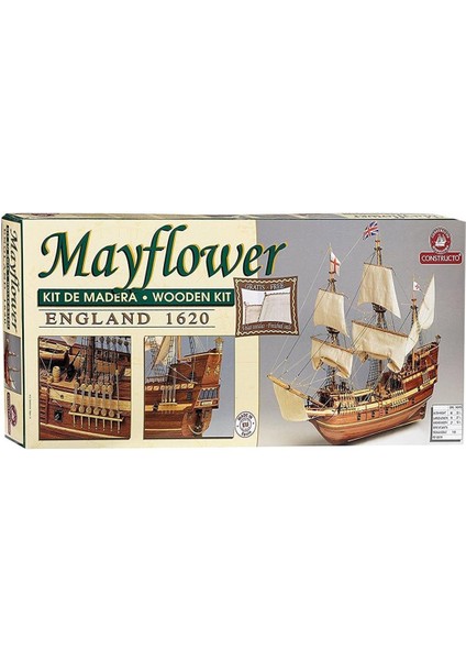 80819 1/65 Ölçek, Mayflower, Ahşap Tekne Kiti