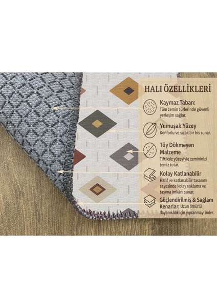 Modern Çok Desenli Baskı Halı - Salon Halısı fırsatları