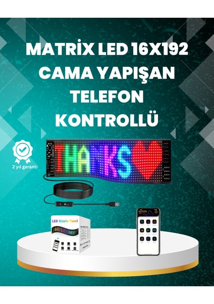 Msa-Shop USB ile Çalışan Renkli Esnek LED Panel Işıklı LED Kayan Yazı Özellikli