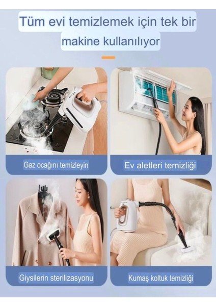 9in1 Buharlı Temizleme Makinesi, 1350W, 3m Kablo, 550ML Su Tankı, Çok Amaçlı Kullanım fiyatları
