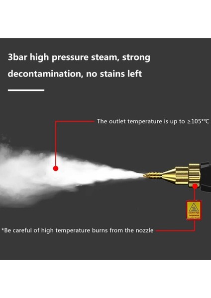 Yüksek Isı Basınçlı Buharlı Temizlik Cihazı 2500W Kırmızı indirimleri