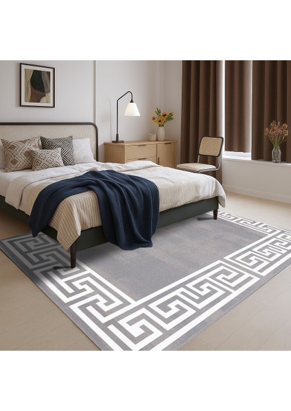 Gri Şönil Pamuk Dekoratif Halı Kilim – Salon ve Yatak Odası Için fiyatları
