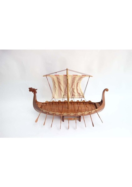 Gianhien FB0011W60 Drakkar Viking Fargag Ahşap Hazır Yelkenli Gemi Maketi