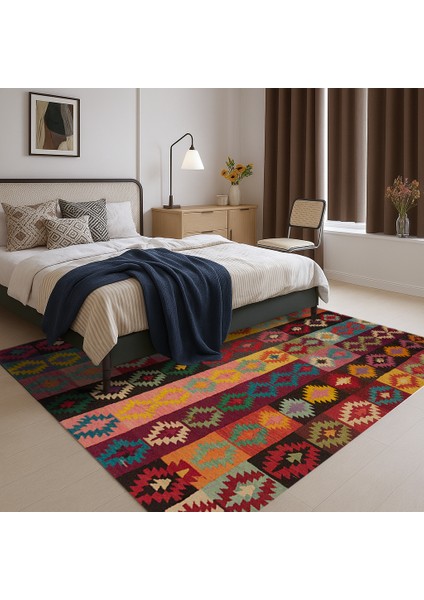 Çok Renkli Dijital Baskılı Halı – Salon ve Çocuk Odası Için