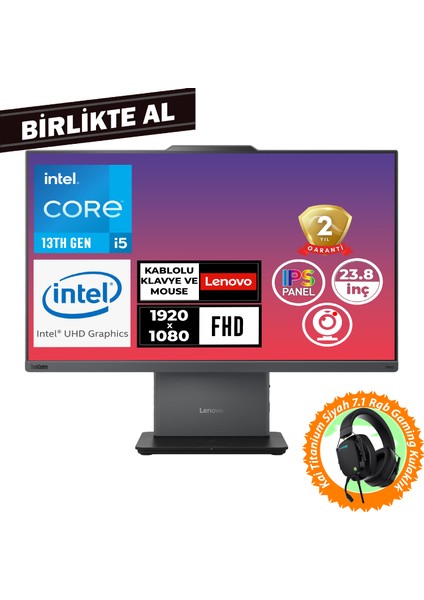 Thinkcentre Neo 50A G5 I5-13420H 16GB 1tb SSD 23.8" W11P + Gaming Kulaklık 12SC002WTR 042
