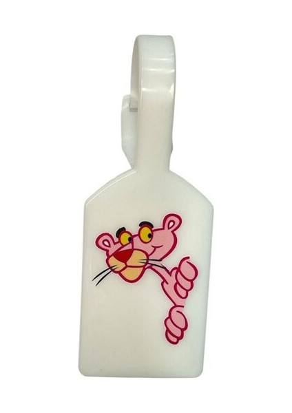 Pembe Panter Temalı Bavul Etiketi