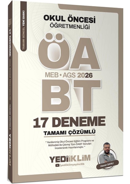 Yediiklim 2026 Meb Ags Öabt Okul Öncesi Öğretmenliği Tamamı Çözümlü 17 Deneme