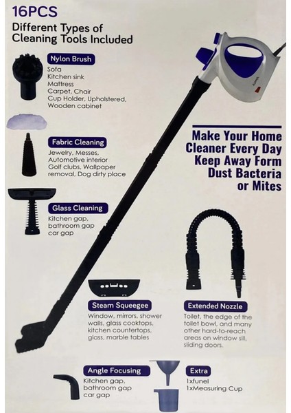 Yüksek Basınçlı Buharlı Temizleyici, Çok Amaçlı, Ev ve Araç Yüzeyi Dezenfektör fırsatları