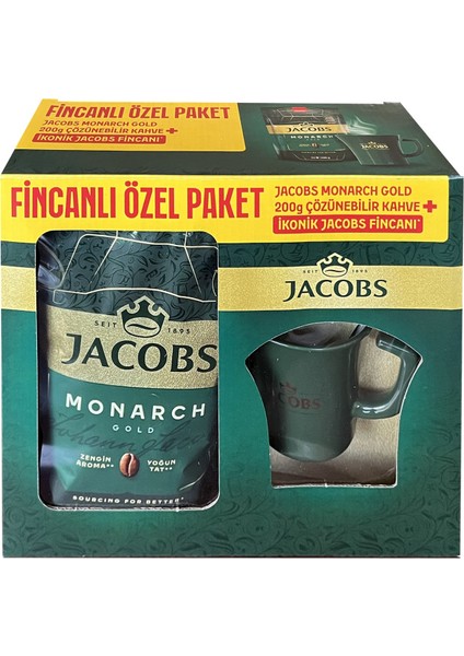 Monarch Gold 200 gr Ikonik Jacobs Fincanlı Set x 4 Adet fiyatları