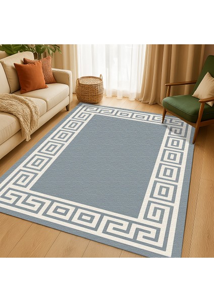 Bej ve Gri Tonlu Dijital Baskılı Halı – Salon ve Yatak Odası