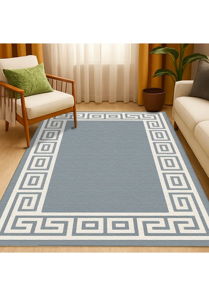 Bej ve Gri Tonlu Dijital Baskılı Halı – Salon ve Yatak Odası