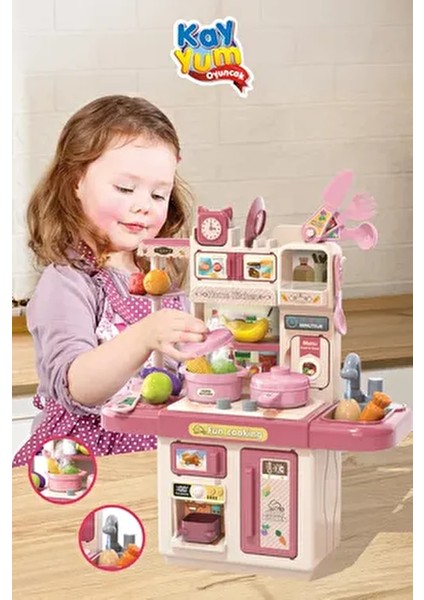Buharlı Mutfak Seti 3 Yaş Üstü Kız Çocuklar İçin Gerçekçi Pişirme Deneyimi fiyatları