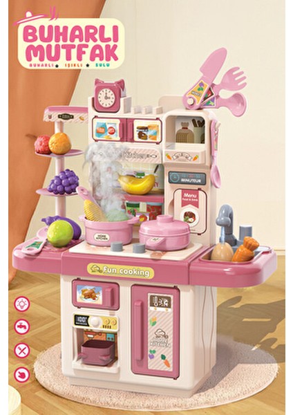 Buharlı Mutfak Seti 3 Yaş Üstü Kız Çocuklar İçin Gerçekçi Pişirme Deneyimi modelleri