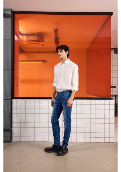 5 Cep Casual Denim Erkek Pantolon fiyatları