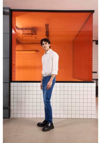 5 Cep Casual Denim Erkek Pantolon modelleri