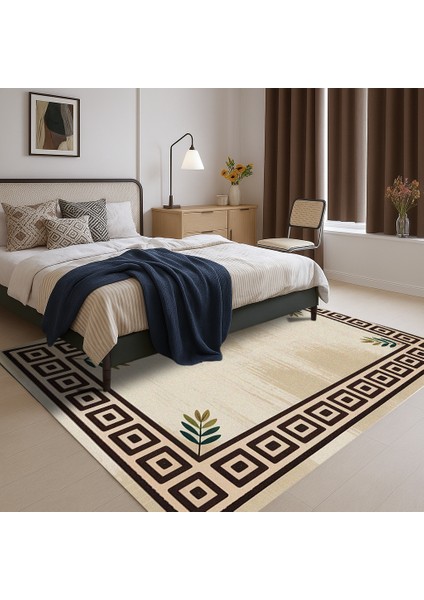 Gri ve Bej Tonlu Dijital Baskılı Halı – Kapı Altından Sorunsuz modelleri