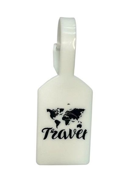 Travel Harita Tasarım Bavul Etiketi
