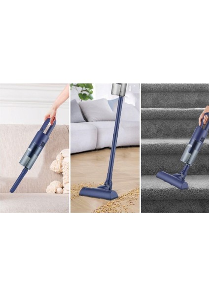 Yüksek Emiş Güçlü Hafif Elektrikli Dik Süpürge, Pratik Kullanım, Mavi indirimleri