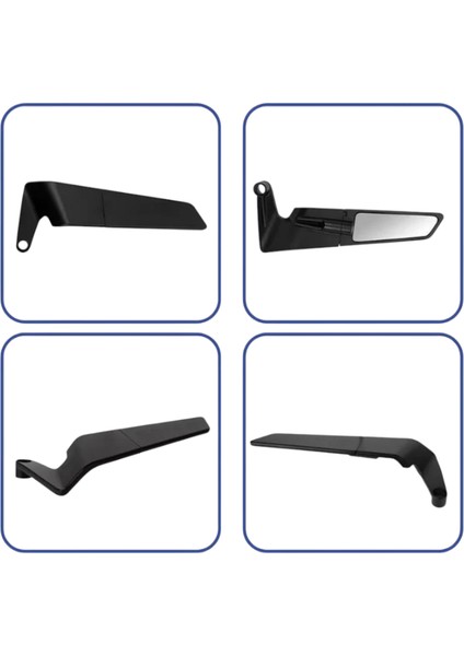 Motosiklet Katlanır H2 Yarasa Gidon Ayna Takımı Büyük Boy Universal Siyah modelleri