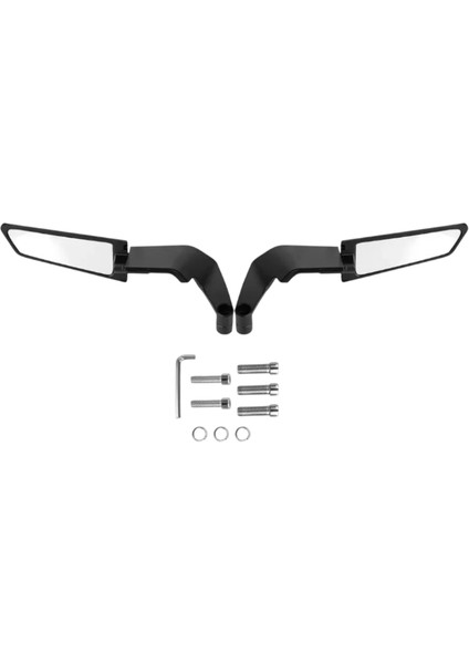 Motosiklet Katlanır H2 Yarasa Gidon Ayna Takımı Büyük Boy Universal Siyah fırsatları