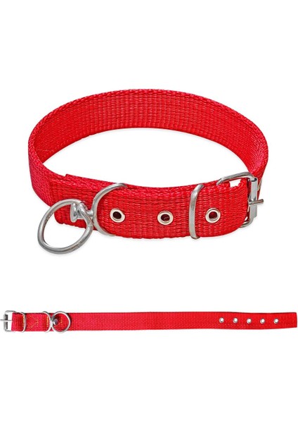 Savex Dokuma Köpek Boyun Tasması Kırmızı 3*60 cm