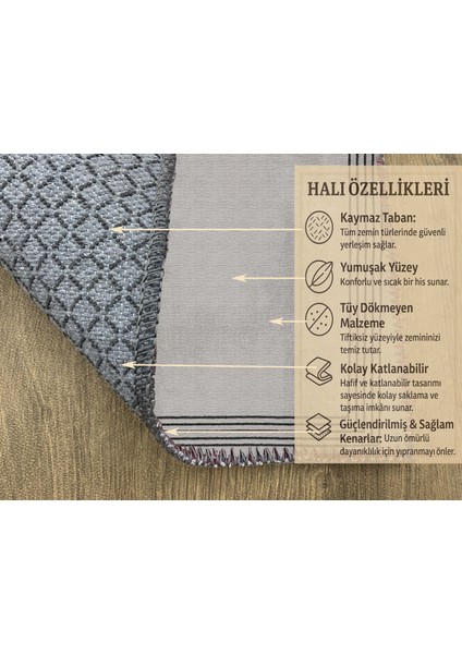 Siyah ve Gri Dijital Baskılı Halı – Yumuşak Dokulu Modern Tasarım fırsatları