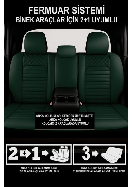 Istanbul Serisi Deri Oto Koltuk Kılıfı (Tofaş Kartal-Şahin-Doğan-Serçe-Tempra Uyumlu) indirimleri