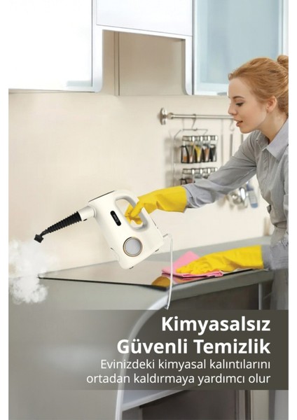 Dokunmatik Panelli Ekstra Uzatma Borulu Buharlı Temizleyici, Güçlü ve Pratik Kullanım fiyatları