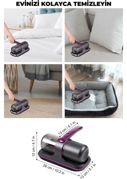Kablosuz El Vakumu, Yatak, Kanepe, Halı Temizleme, Toz ve Tüy Alma, Uv Işınlı indirimleri