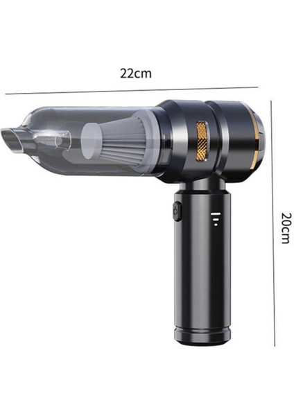 8'li Çok Fonksiyonlu Kablosuz El Süpürgesi, Taşıma Çantasıyla, Siyah indirimleri