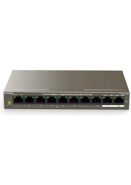 F1110P-8-102W UNMANAGED,8*10/100MBPS+2*10/100/1000MBPSDESKTOP Poe Switch,poe Pwr BUD.99W,META