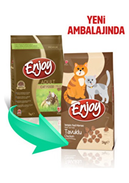 Tavuklu Yetişkin Kedi Maması Premium Kalite 1 Kg x 3 Adet Tam Besleyici İçerik fiyatları