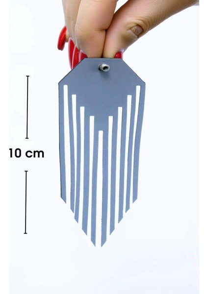 Beyaz Reflektörlü Püsküllü Küpe, Şık Lazer Kesim Küpe indirimleri