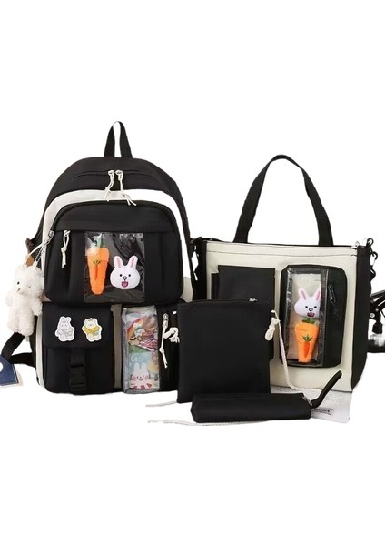 Ortaokul Karikatür Çok Parçalı Okul Çantası Büyük Kapasiteli Sırt Çantası Sırt Çantası (Yurt Dışından)