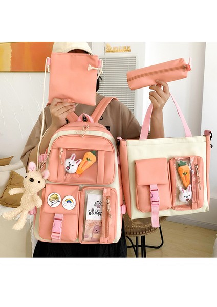 Ortaokul Karikatür Çok Parçalı Okul Çantası Büyük Kapasiteli Sırt Çantası Sırt Çantası (Yurt Dışından) fiyatları