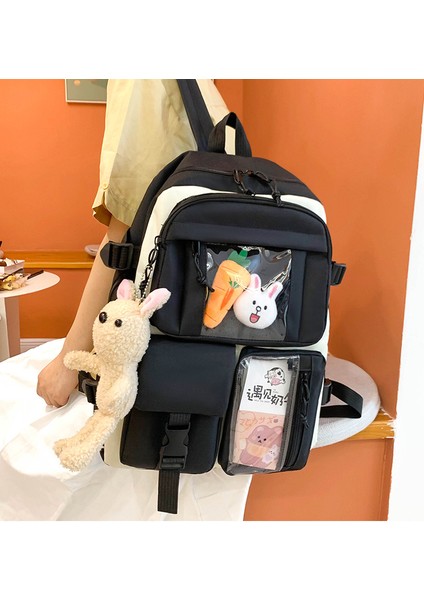 Ortaokul Karikatür Çok Parçalı Okul Çantası Büyük Kapasiteli Sırt Çantası Sırt Çantası (Yurt Dışından) modelleri